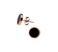 Maxte Boucles d'oreilles 'Runde Ohrstecker aus Edelstahl 10 mm' rosé, Taille 10 mm