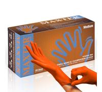 Maxter 7.0 Boîte de 90 gants en nitrile sans poudre Taille XL Orange/Boîte de 90 gants