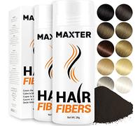 Maxter FIBRE CAPILLAIRE Châtain Foncé x2 - Poudre Cheveux Homme et Femme pour Dissimuler la Calvitie - Poudre pour Cheveux en Microfibre pour Densité et Volume