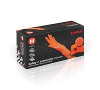Maxter Gants en nitrile | Orange | Renforcés | Robustes | Gants de travail | Gants jetables | Gants de nettoyage | Voiture | Jardin (M)