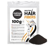 Maxter Sac de RECHARGE DE FIBRE CAPILLAIRE Châtain Foncé 100g - Poudre Cheveux Homme et Femme pour Dissimuler la Calvitie - Poudre pour Cheveux en Microfibre pour Densité et Volume