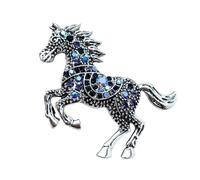 Maxtonser 1 broche élégante en forme de cheval émaillée avec strass étincelants en alliage de zinc pour bijoux accessoires de vêtements pour événement formel