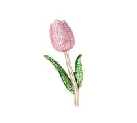 Maxtonser 1 broche élégante vintage en forme de tulipes émaillées pour femme en alliage art bijoux inspiré de la nature accessoire pour châle ou décoration de sac