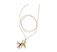 Maxtonser 1 collier ludique en alliage avec perles en forme de cheval - Design corde cirée - Accessoire quotidien - Breloque unique pour clavicule