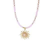 Maxtonser 1 collier réglable en perles de cristal pour femme, bijou léger et hypoallergénique avec chaîne en alliage métallique