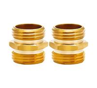 Maxtonser 1 lot de 2 connecteurs de tuyau d'arrosage en laiton robuste mâle vers mâle 1,9 cm double mâle filetage extérieur connecteur de tuyau