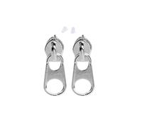 Maxtonser 1 paire de boucles d'oreilles à tige exquises pour créatives - Style punk - Fermeture éclair - Pour cartilage - Pour enfant, adulte, femme, garçon