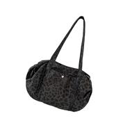 Maxtonser 1 sac à main à bandoulière compact en coton avec motif léopard tendance, facile à assortir pour femmes et filles