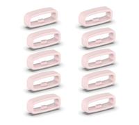 Maxtonser 10pcs Silicone Fastener Ring 18mm / 20mm / 22mm Wristband Keeper Smartwatch Strap Retainer Holder Replacement Accessory,Retainer, rose, 18MM