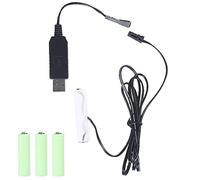 Maxtonser AA à 4Aa Batterie Eliminator USB Alimentation Remplacer 1-4 Pieces1.5V AA Piles pour Horloge Jouets Vacances Lumières Ventilateur LED, 6V 4Aa