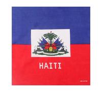 Maxtonser Bandana imprimé drapeaux 55 x 55 cm - Foulard multi-usage - Turban carré pour filles - Accessoires photo Haïti