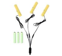 Maxtonser Bloc d'alimentation USB 3 en 1 de remplacement de 1 à 4 piles de 1,5 V pour horloge, appareil photo, lampe de poche, radio