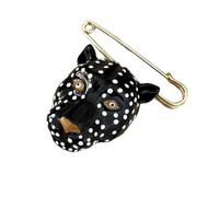 Maxtonser Broche artistique en forme de léopard émaillé surdimensionné en alliage pour vestes, manteaux, sacs, décoration tendance