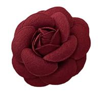 Maxtonser Broche élégante en forme de fleur pour robe chapeau chemise revers jeans chemise gros bordeaux
