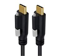 Maxtonser Câble de charge rapide USB C 3.1 USB C 3.1, transfert de données 10 Gbit/s, sortie vidéo 4K60 Hz, câble de connecteur de verrouillage à vis de type C