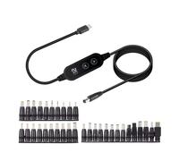 Maxtonser Câble de charge USB C vers DC5525 PD65W avec 34 têtes de conversion pour ordinateurs portables, routeurs et appareils électroniques