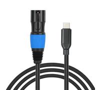 Maxtonser Câble USB de type C vers connecteurs XLR mâles 3 broches pour microphones, cordon sonore équilibré pour mixeurs et amplificateurs