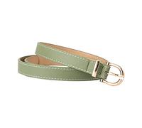Maxtonser Ceintures de taille en cuir synthétique avec boucle de forme ovale, ceinture fine réglable pour femme, robes pour femme, jupe, manteau, ceinture verte