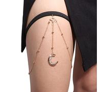 Maxtonser Chaîne de cuisse élastique en forme de lune pour femme