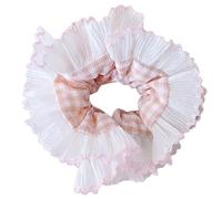 Maxtonser Chouchous en dentelle pour femme - Double couche - Grand élastique - Chouchou français - Accessoires pour cheveux doux