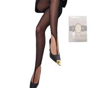 Maxtonser Collants Noirs élégants en résille Transparente à Rayures, antidérapants, sans Pieds, pour Femmes