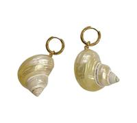 Maxtonser Collier élégant en coquillage de conque naturelle avec perles et boucles d'oreilles délicates, bijoux et accessoires pour elle