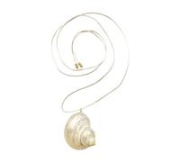 Maxtonser Collier élégant en coquillage de conque naturelle avec perles et boucles d'oreilles délicates, bijoux et accessoires pour elle