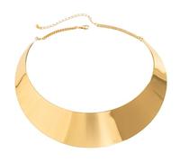Maxtonser Collier Ras du Cou en Fil métallique exagéré pour Femmes, Manchette Ouverte, Punk, Large chaîne réglable, Bijoux Grunge, Punk, Or