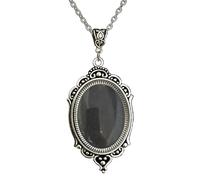 Maxtonser Collier ras du cou en verre avec pendentif en alliage