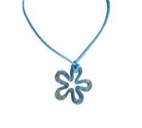 Maxtonser Collier ras du cou tendance en acrylique avec pendentif en forme de fleur colorée