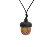 Maxtonser Collier ras du cou vintage en bois fait à la main en forme de gland pour femme