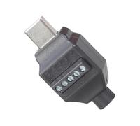 Maxtonser Connecteur USB 3.1 type C mâle 5 broches/4 broches sans soudure tête caractéristique boîtier noir pour réparation de câble de données
