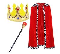 Maxtonser Costume de roi pour enfants, cape de prince et prince pour jeu de rôle, Halloween, costume de crèche de Noël