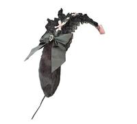 Maxtonser Élégant Bandeau en Dentelle avec nœuds en Cristal et Oreilles de Lapin, Ajustable et Respirant, Accessoire pour Cheveux, idéal pour Les Mariages et Les fêtes.