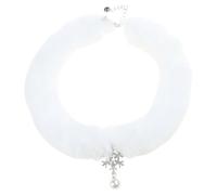Maxtonser Élégant collier de mariage élégant collier ras du cou élégant collier pendentif flocon de neige collier peluche pour femme