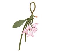 Maxtonser Élégant porte-clés en cuir synthétique avec pendentif en forme de fleur artificielle osmanthus pour sacs, sacs à dos et accessoires