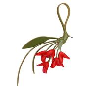 Maxtonser Élégant porte-clés en cuir synthétique avec pendentif en forme de fleur artificielle osmanthus pour sacs, sacs à dos et accessoires