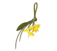 Maxtonser Élégant porte-clés en cuir synthétique avec pendentif en forme de fleur artificielle osmanthus pour sacs, sacs à dos et accessoires