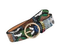 Maxtonser Élégante ceinture de texture reptilienne pour les tenues décontractées, taille réglable, ceinture en cuir synthétique