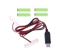 Maxtonser Éliminateur de Batterie, éliminateur de Batterie AA AAA 1 en 2, Alimentation USB, Adaptateur 4,5 V, Peut remplacer 3 Piles AA AAA pour Talkie-walkie Ligh AA