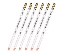 Maxtonser Ensemble de à charbon 6 pièces, doux, moyen | Crayon blanc Portable pour croquis, pour artistes, dessin sur papiers foncés, carton coloré, ombrage, paquet de 6