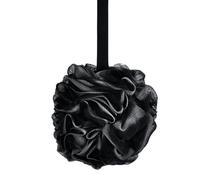 Maxtonser Éponge de douche en luffa noir charbon doux avec cordon de suspension