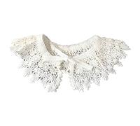 Maxtonser Faux col en dentelle pour enfant - Col brodé - Col pull - Col détachable pour robe - Petite fleur