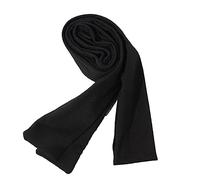 Maxtonser Foulard long tricoté à rayures pour femme - Unisexe - Style urbain décontracté - Noir