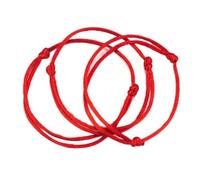 Maxtonser Lot de 10 bracelets simples en cordon rouge porte-bonheur kabbale pour nœud amulette bijoux foi corde cadeaux
