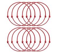 Maxtonser Lot de 10 bracelets simples et fins en corde tressée réglable pour femmes et filles