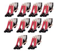 Maxtonser Lot de 10 paires de chaussettes respirantes et veloutées pour mollet - Design extensible - Couleurs bonbon - Pratiques pour un usage quotidien