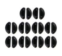 Maxtonser Lot de 10 paires de plaquettes de nez autocollantes en silicone souple Noir 2 mm
