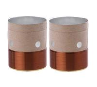 Maxtonser Lot de 2 bobines vocales pour caisson de basse 25,5 mm Fil de cuivre double couche en aluminium blanc