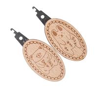 Maxtonser Lot de 2 enfile-aiguilles à broder en bois pour tricot et couture